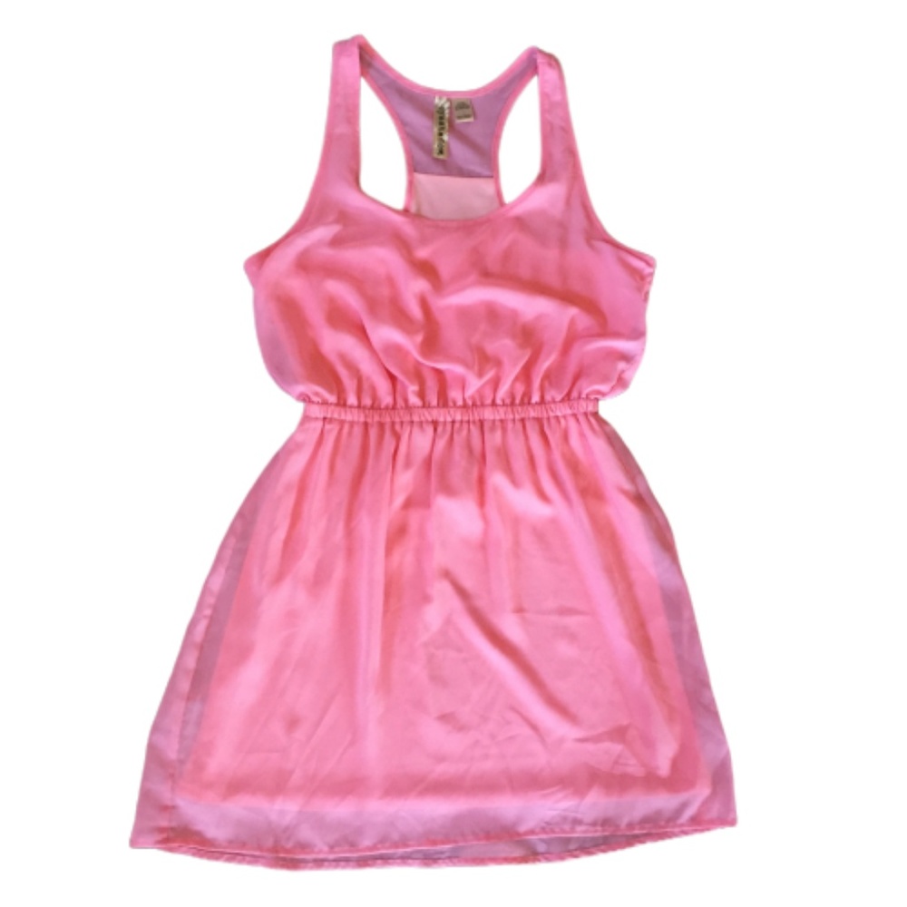 Eyeshadow Racerback Coral Mini Dress